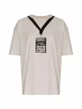 Хлопковая футболка с принтом The Kooples, белый