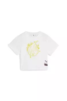 Хлопковая футболка с принтом «Тролли» Puma, белый