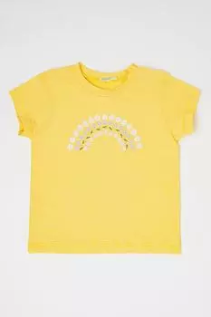 Хлопковая футболка с принтом United Colors Of Benetton, белый