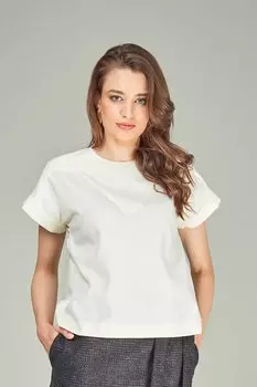 Хлопковая футболка с пуговицами сзади Ema\T, белый