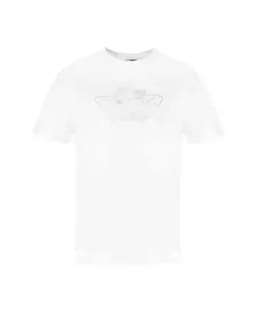 Хлопковая футболка с рисунком Angel серебро Simone Rocha, белый