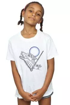 Хлопковая футболка с рисунком оборотня Harry Potter, белый