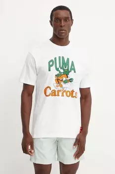 Хлопковая футболка с рисунком PUMA X CARROTS Puma, белый
