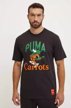 Хлопковая футболка с рисунком PUMA X CARROTS Puma, черный
