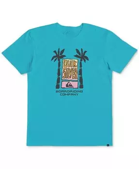 Хлопковая футболка с рисунком Royal Palms для малышей и маленьких мальчиков Quiksilver, синий