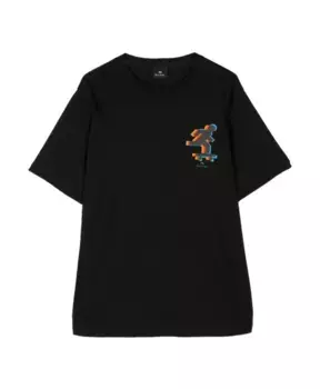 Хлопковая футболка S с фигуристом Ps By Paul Smith, черный