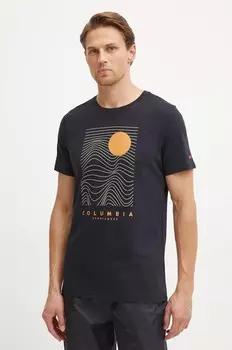 Хлопковая футболка с сезонным логотипом Columbia CSC, черный