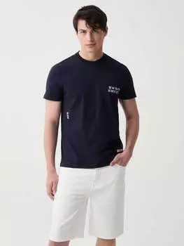 Хлопковая футболка с сицилийским принтом Ovs, цвет dark blue