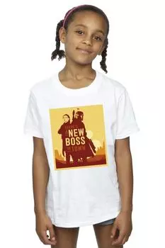 Хлопковая футболка с силуэтом The Book Of Boba Fett New Boss Sun Star Wars, белый