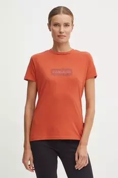 Хлопковая футболка S-Suze Napapijri, оранжевый