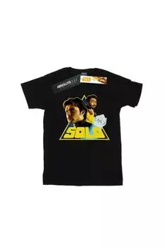 Хлопковая футболка с треугольными чашками Solo в стиле ретро Star Wars, черный