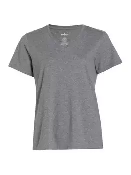 Хлопковая футболка с v-образным вырезом Bombas