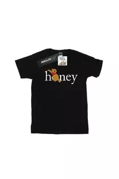 Хлопковая футболка с Винни-Пухом Honey Disney, черный