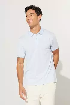 Хлопковая футболка с воротником Ac&Co, синий