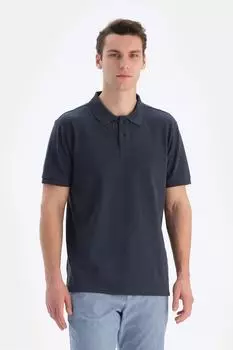 Хлопковая футболка с воротником Dagi, серый