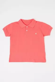 Хлопковая футболка с воротником Pierre Cardin, розовый