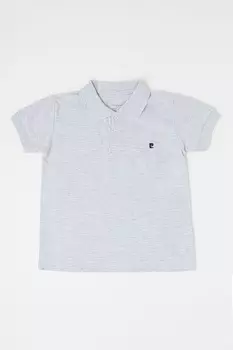 Хлопковая футболка с воротником Pierre Cardin, серый