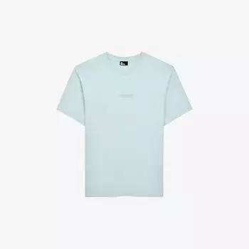 Хлопковая футболка с вышитым логотипом и короткими рукавами The Kooples, цвет ocean