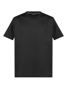 Хлопковая футболка с вышитым логотипом Paul & Shark, черный