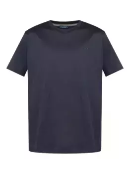 Хлопковая футболка с вышитым логотипом Paul & Shark, черный