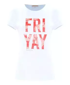 Хлопковая футболка с вышитыми буквами Kocca, белый