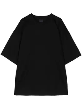 Хлопковая футболка с вышивкой Juun.J, черный