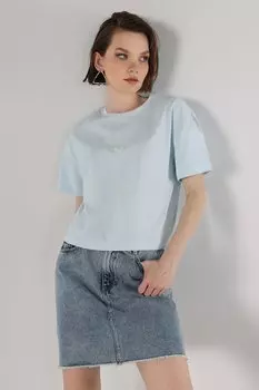 Хлопковая футболка с заниженными рукавами Colin'S, синий