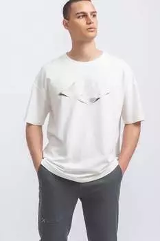 Хлопковая футболка с заниженными рукавами Kaft, белый