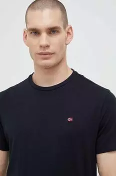 Хлопковая футболка Salis Napapijri, черный