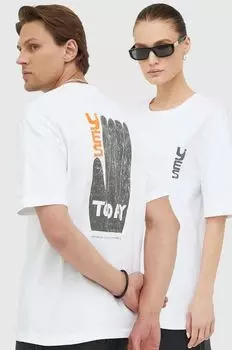 Хлопковая футболка Samsoe Samsoe, белый