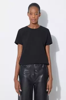 Хлопковая футболка Samsoe Samsoe, черный