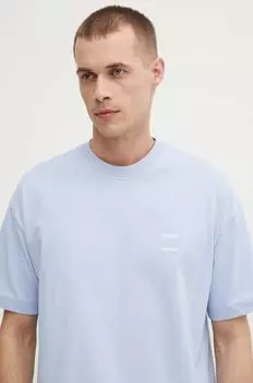 Хлопковая футболка Samsoe Samsoe, синий