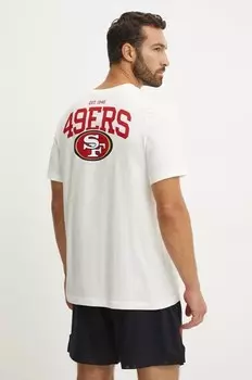 Хлопковая футболка San Francisco 49ers Nike, бежевый