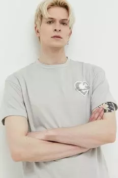 Хлопковая футболка «Шестое июня» Sixth June, серый