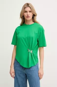 Хлопковая футболка Silke Silvian Heach, зеленый