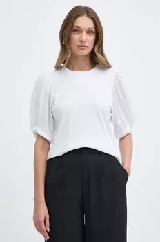 Хлопковая футболка Silvian Heach, белый