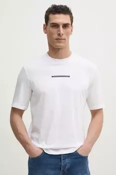 Хлопковая футболка Sisley, белый