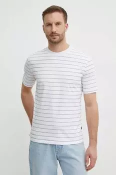 Хлопковая футболка Sisley, белый