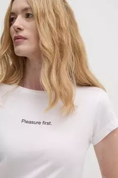 Хлопковая футболка Sisley, белый