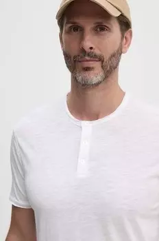 Хлопковая футболка Sisley, бежевый