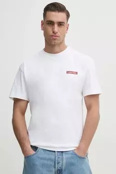 Хлопковая футболка Sisley, бежевый