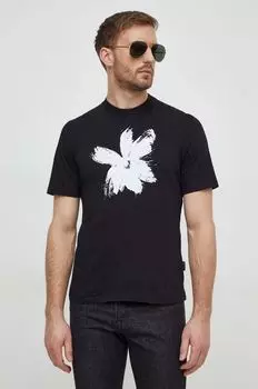 Хлопковая футболка Sisley, черный