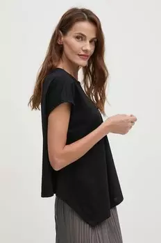 Хлопковая футболка Sisley, черный