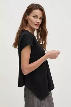 Хлопковая футболка Sisley, черный