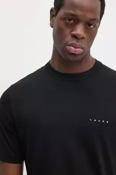 Хлопковая футболка Sisley, черный