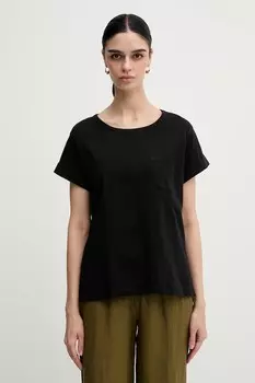 Хлопковая футболка Sisley, черный