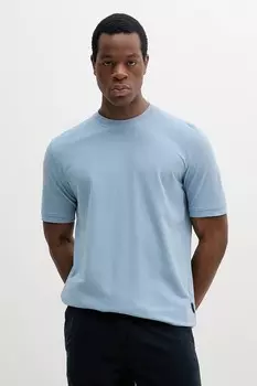 Хлопковая футболка Sisley, синий