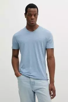 Хлопковая футболка Sisley, синий