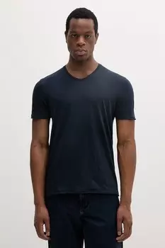 Хлопковая футболка Sisley, темно-синий