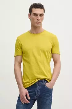 Хлопковая футболка Sisley, зеленый